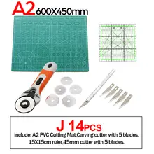 Self-Healing PVC Cutting Mat with Rotary Blade and Leather Tools #6