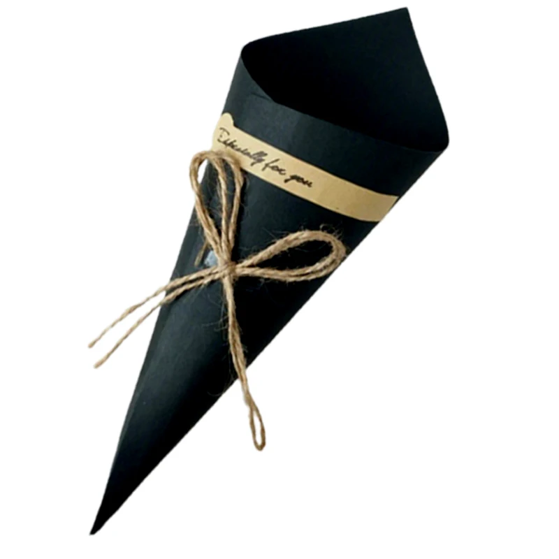 50PCS Wedding Confetti Retro Kraft Paper Petals Candy Placed Natural Confetti Cones For Wedding Party Birthday Party Decoration