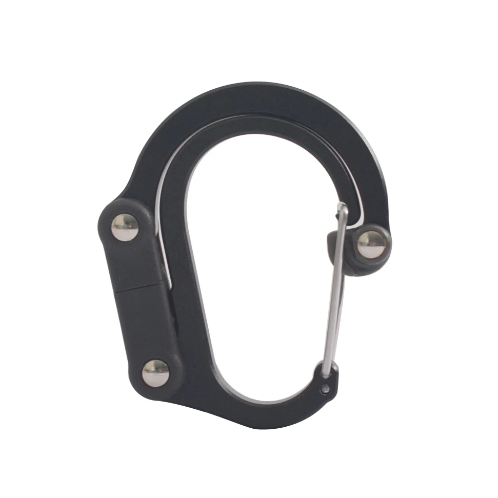 Hybrid Gear Clip - Carabiner Rotating Hook Clip Non-Locking Strong Clips for Camping Fishing Hiking Travel Backpack Out