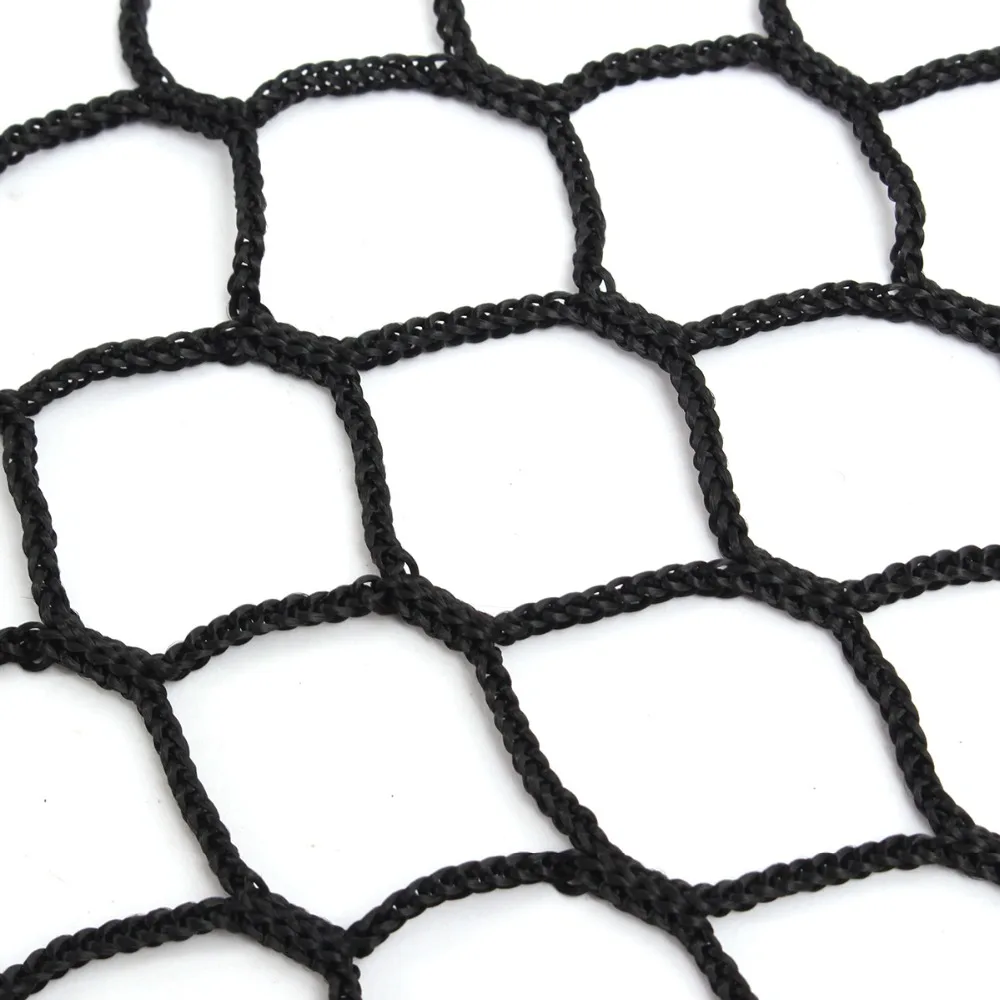 100 x 70cm Universal Black Nylon Car Trunk Net Luggage Storage Organizer Bag Rear Tail Mesh Network With 4 Hooks cargo net