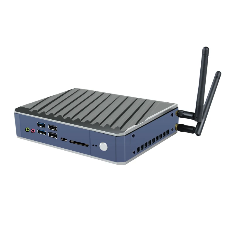 Mini pc industriel, Intel Core i3-8130U/ I5-8250U/Core I7-8550U, 8 go/128 go/2LAN/6USB