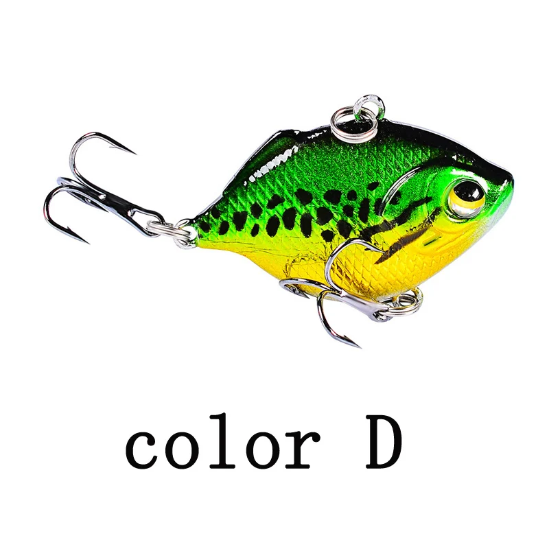 Plastic VIB Lures 4.5cm 8.5g vivid Vibrations Spoon Lure Fishing bait Bass Artificial Hard Bait Cicada lure VIB Bait 3D Eyes