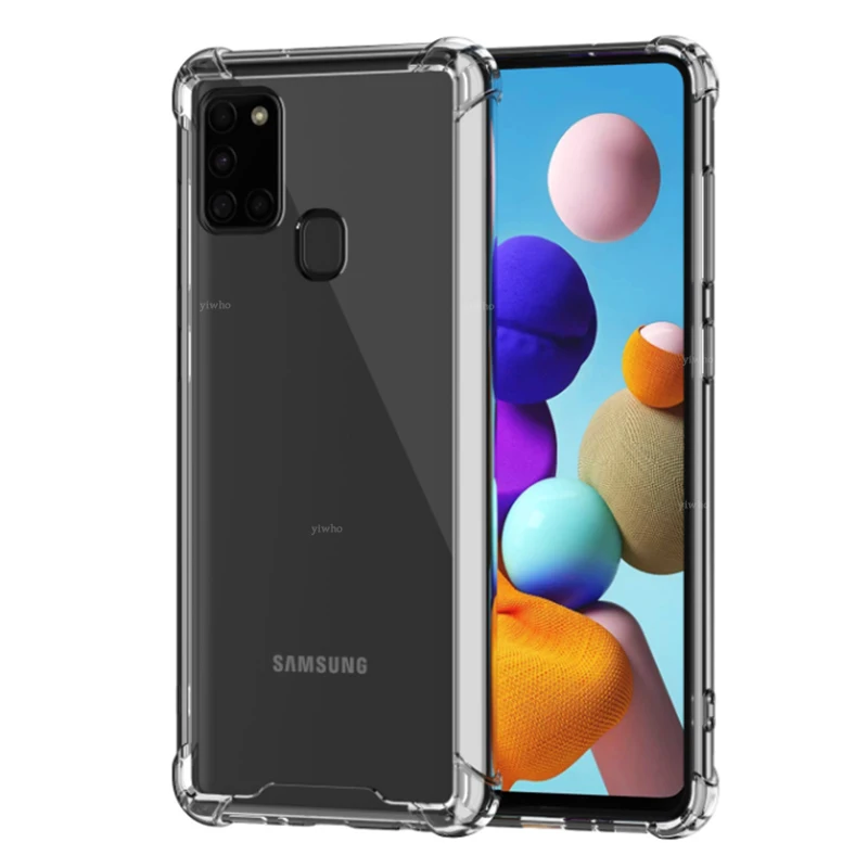 For Samsung A21s A21 S SM-A217F A217F Case Ultra Thin Clear Soft Silicone TPU Case for Galaxy A21s Transparent Plain Soft Cover