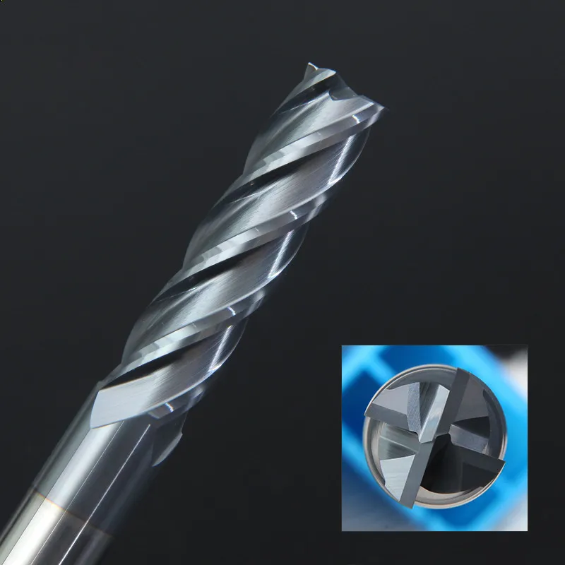 1PC High Quality Tungsten Steel Milling Cutter End Mil HRC50 4 Flute Alloy Carbide Metal Cutter 6mm 8mm 10mm 14mm 16mm 18mm 20mm