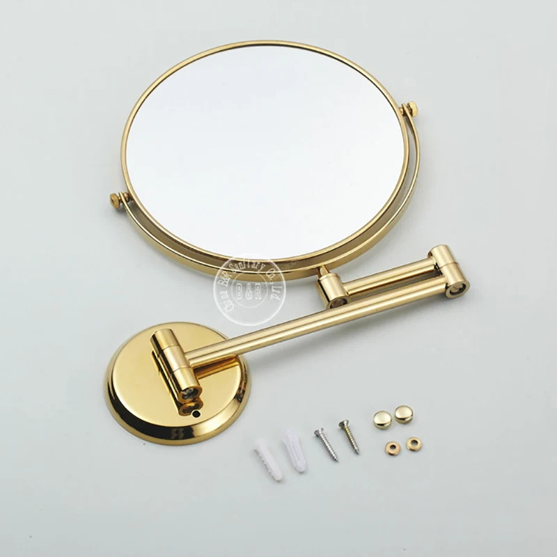 BECOLA Brass Bath Mirrors 2-Face Layer Bathroom Accessories makeup round copper mirror BR-6738