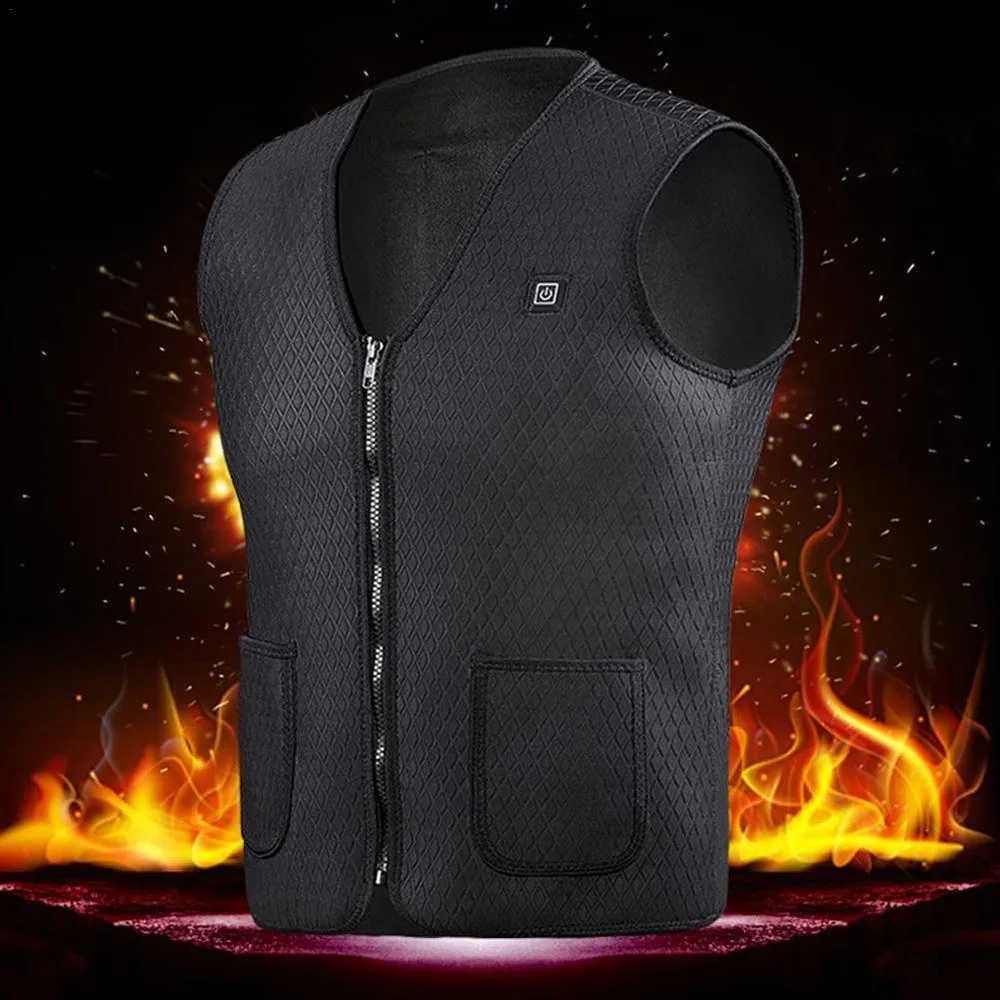 Electric USB Heated Warm Vest Smart Men Women Heating Coat Jacket Clothing graphene Rechargeable Winter Windproof Plus Size 4XL