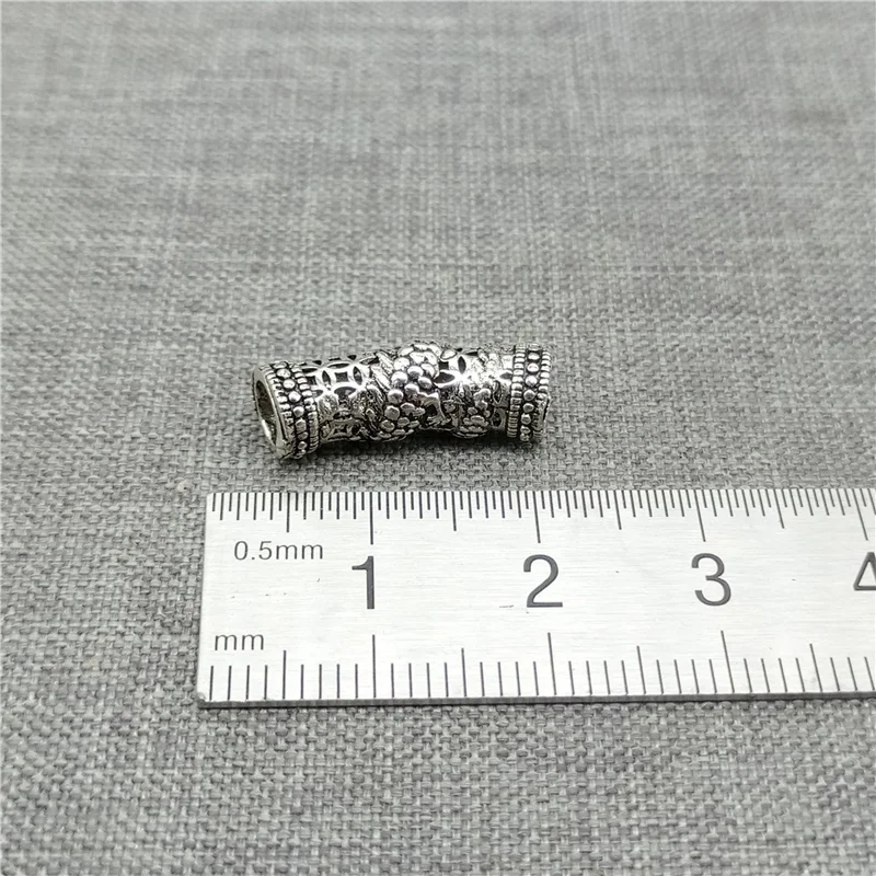 1 Piece of 925 Sterling Silver Dragon Curve Tube Beads for Bracelet Necklace