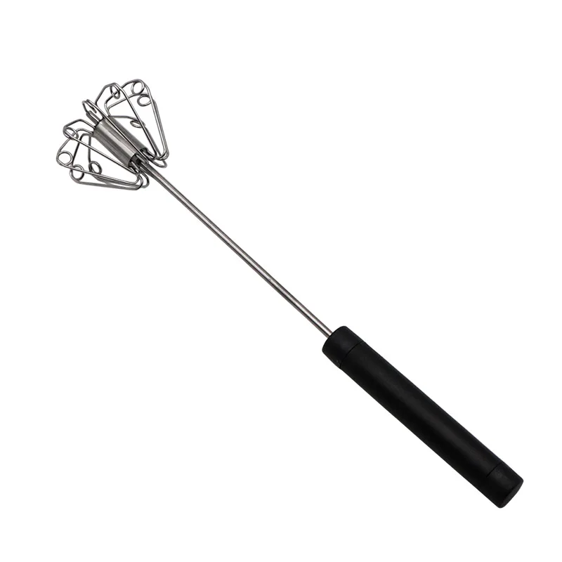 Stainless Steel Semi-Automatic Whisk Hand-Push Rotary  Egg Whisk  Blending  Beating And Stirring Easy To Operate