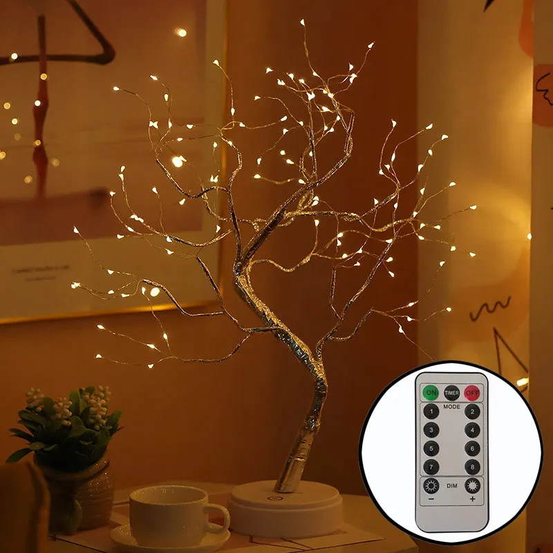 Remote Control 108 LEDS Night Light LED Gypsophila Fairy Home Holiday Party Indoor Decoration Christmas Day Twinkling Tree Lamp