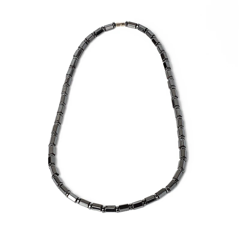 Natural Facted Hematite Necklaces Women Fashion Section Hematite Beads Necklace Reiki Healing Healthy Soul Jewelry Accessories