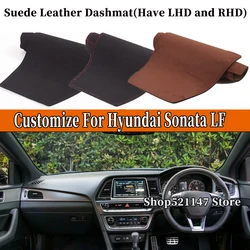 Accessories Car-styling Suede Leather Dashmat Dashboard Cover Dash Mats Carpet For Hyundai Sonata LF 2015 2016 2017 2018 2019