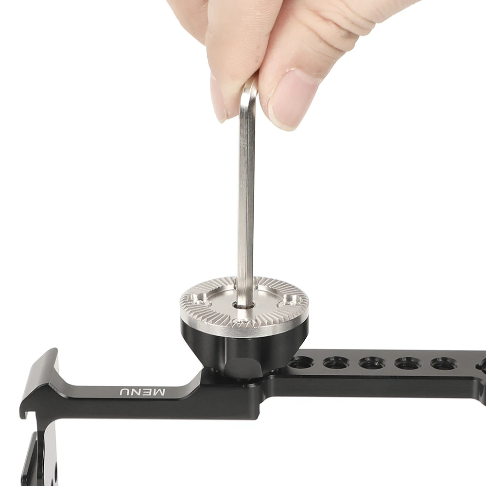 KIMRIG M6 ARRI Rosette Mount Adapter Mit 3/8 Zoll Montage Schraube ARRI Ortung Pins Für Dslr Kamera Käfig Foto Studio zubehör – Detail 8