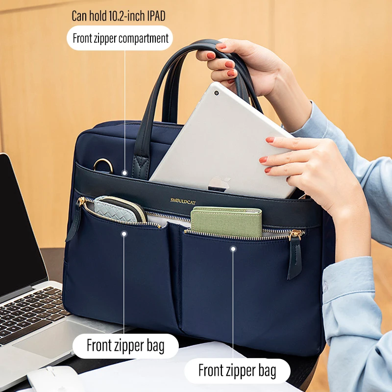 Torba na laptopa Lenovo Huawei Matebook Apple Dell 13.3 14.3 15.6 16 cal Asus teczka Notebook ramię podróży służbowych torebki — zdjęcie 6