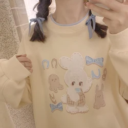 Cute cartoon sweatshirt Winter New Korean Harajuku Japanese Anime Casual Punk Style Women Loose Kawaii Sweater толстовка женская