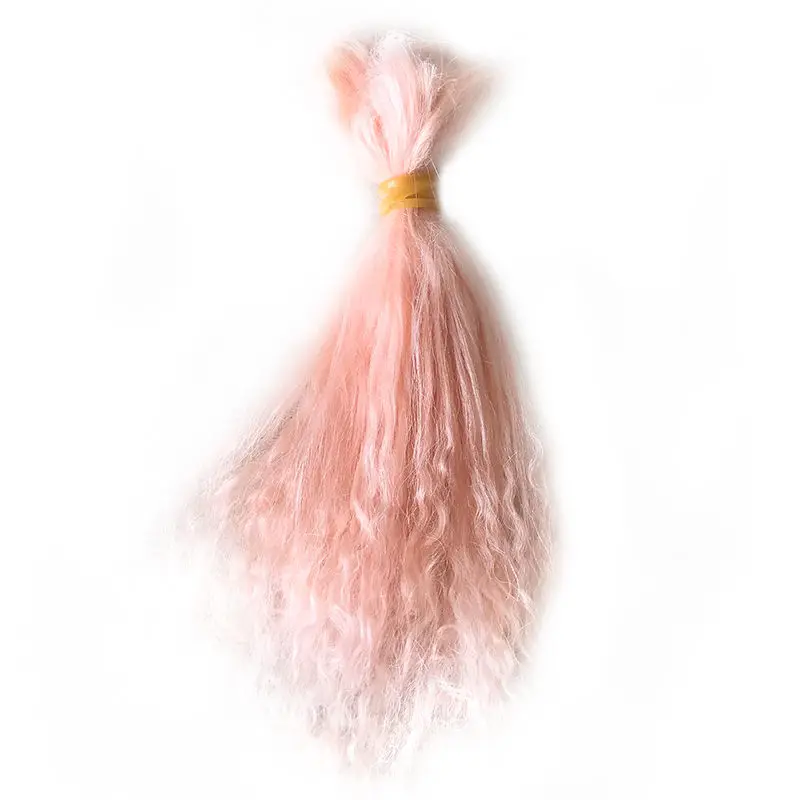 قليلا مجعد جديد 8 ألوان مختلفة موهير DIY بها بنفسك تولد من جديد الطفل باروكة شعر دمية طفل تولد من جديد عدة شعر مستعار BJD شعر مستعار لتقوم بها بنفسك إكسسوارات دمي