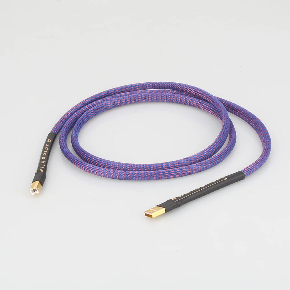 Hifi A53+DW27 Hi-End Copper USB audio cable data USB cable DAC USB cable A-B usb cable