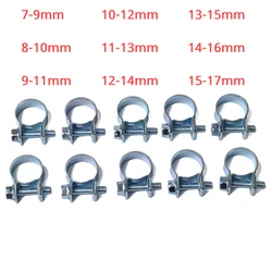 10PCS/Set Car Fuel Hose Clips Hoses Clamps Set Mini Carbon Steel Air Hose Clamp Diesel Petrol Pipe Clips