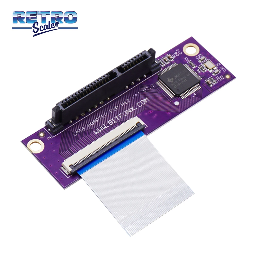 RetroScaler Purple SATA Adapter Upgrade Board for PS2 IDE Original Network Adapter