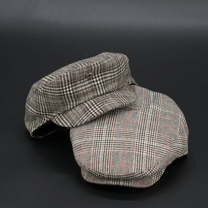 Mens Flat Cap For Men/Women Wool Blend Soft Grid Newsboy Caps Driving Hat Spring Autumn Beret Cap Irish Hunting Cap NZ142