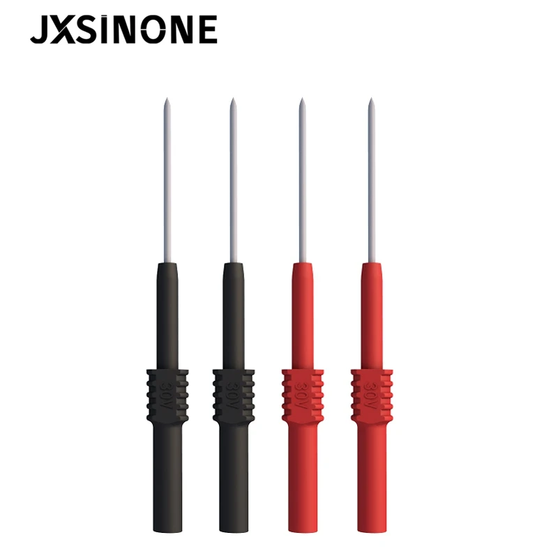 

JXSINONE P5009 4pcs Soft PVC Insulation Piercing Needle Non-destructive Multimeter Test Probes Red/Black