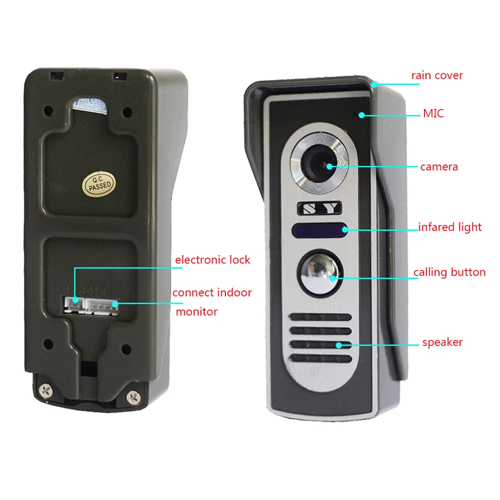 7" WiFi Tuya Smart Video Door Phone Intercom Access Control System Home Wireless Video Intercom 1080P/AHD Wired Doorbell Camera