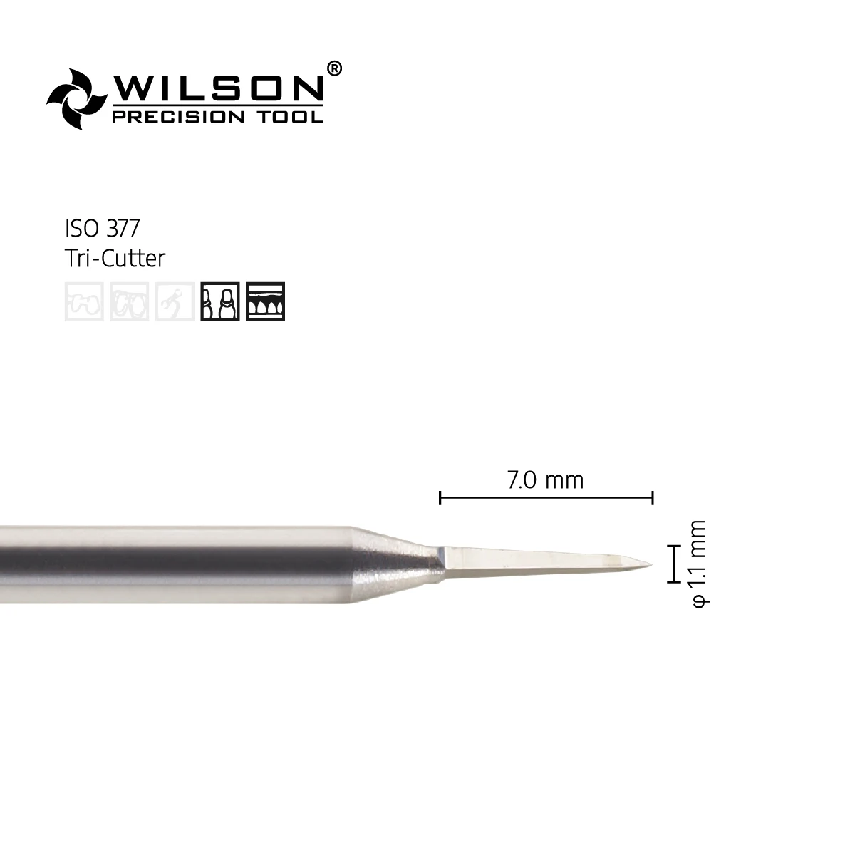 WilsonDental 5002002-ISO 468 377 011 Tungsten Carbide Tri-Cutter Burs Used For Resin