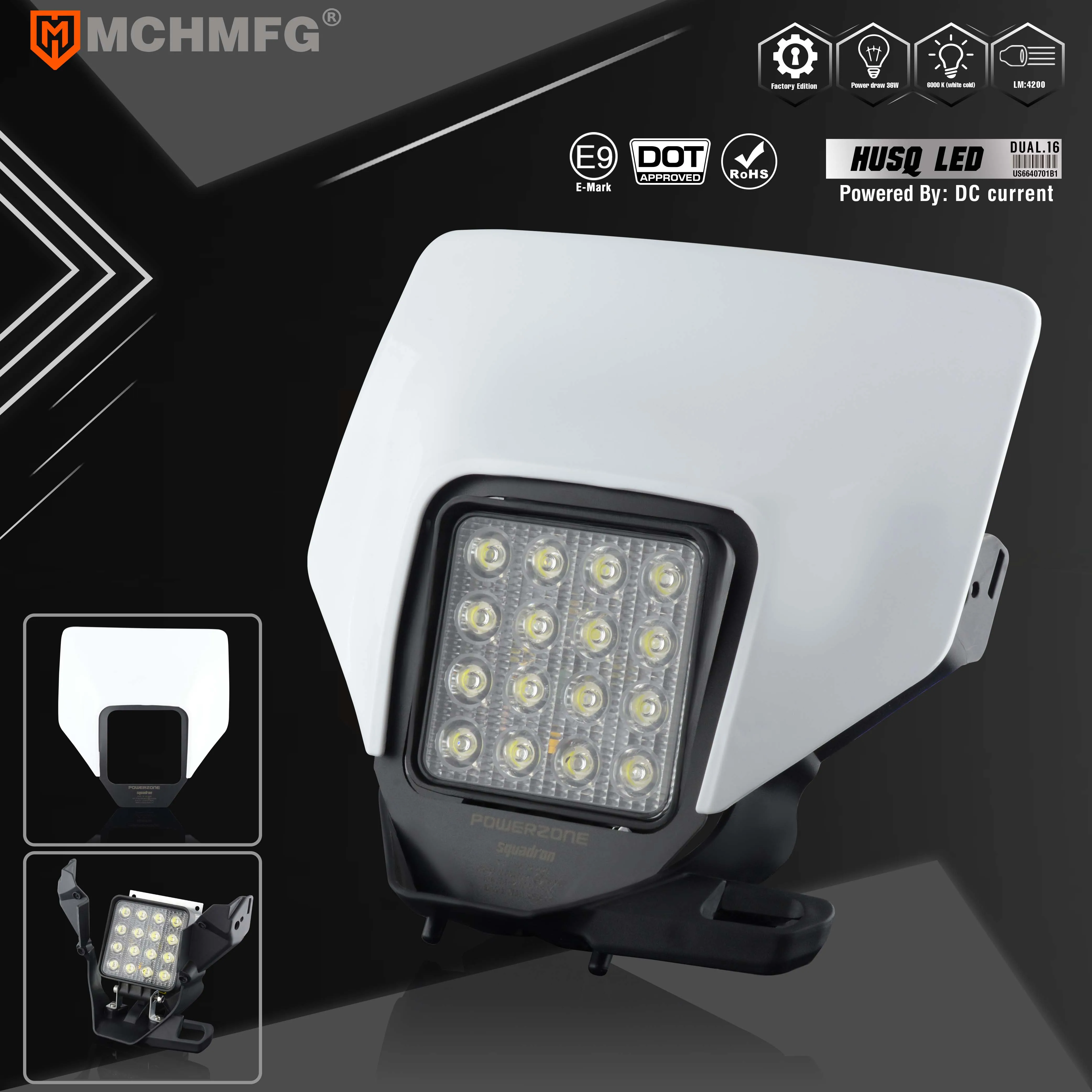 

MCHMFG Motorcycle Headlight Headlamp Light Supermoto Fairing For Husqvarna FC TC FE TE MX Dirt Bike Enduro Headlight