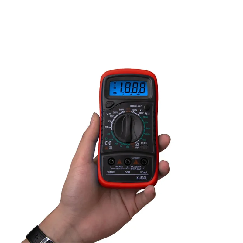 

Digital Multimeter AC/DC Handheld Backlight Capacitance Tester XL830L Multimeter Precision Measurement Tester