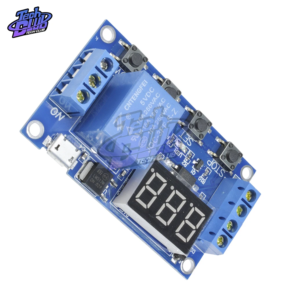 Smart Electronics DC 5V Micro USB Power relè di ritardo regolabile modulo di controllo Timer interruttore di ritardo Trigger
