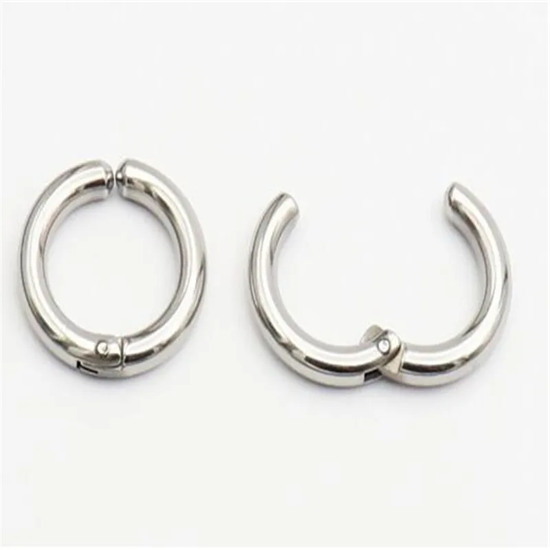 Große Creolen aus Edelstahl, 1 Paar, runde Form, 3 mm x 12 mm, Herren, Farbe: Schwarz. – Detail 13