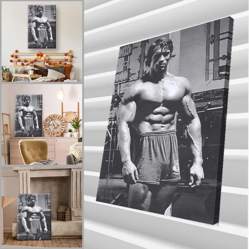 

Modern Arnold Schwarzenegger Bodybuilding Wall Art Canvas Painting Picture Poster and Print Gallery Home Decor