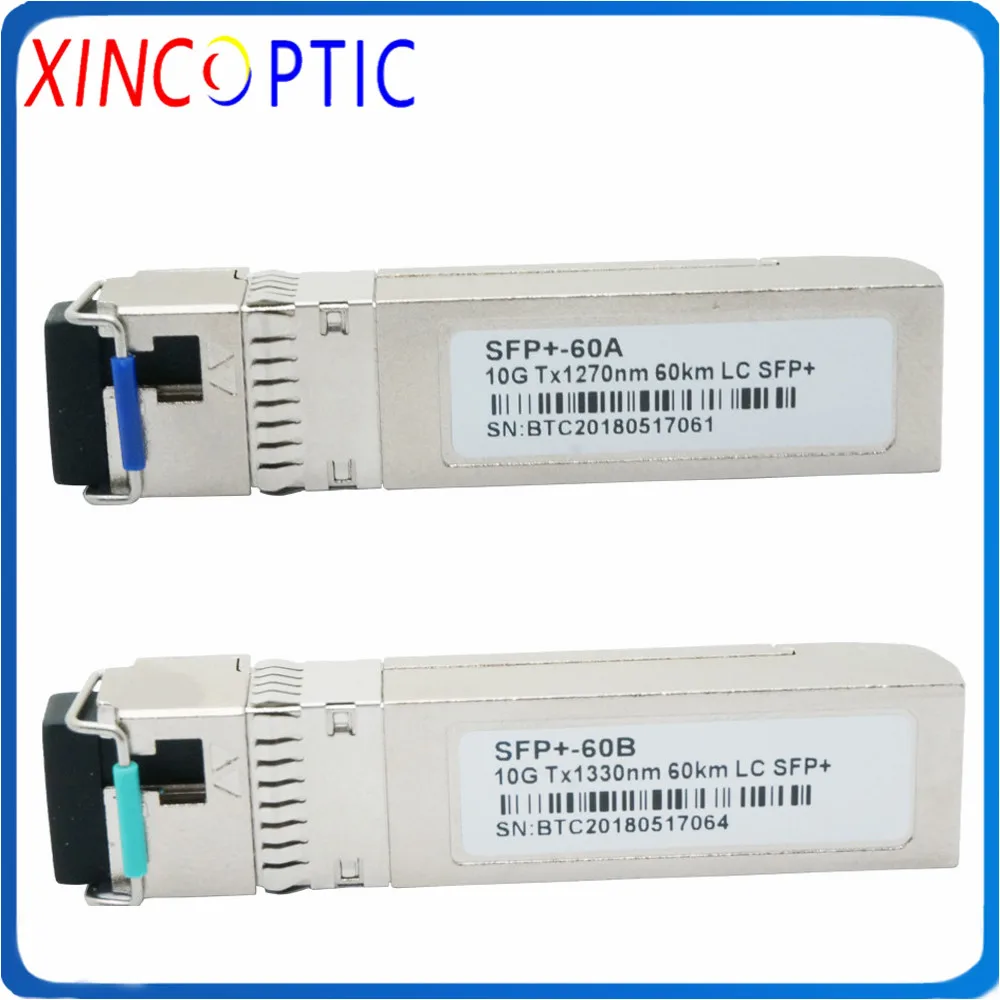 Free Shipping 10G BIDI 60km 1270/1330nm LC SFP Module,10G,SM,BIDI,1270 1330,60KM,SFP+-LR,LC,Compatible with C isco Code