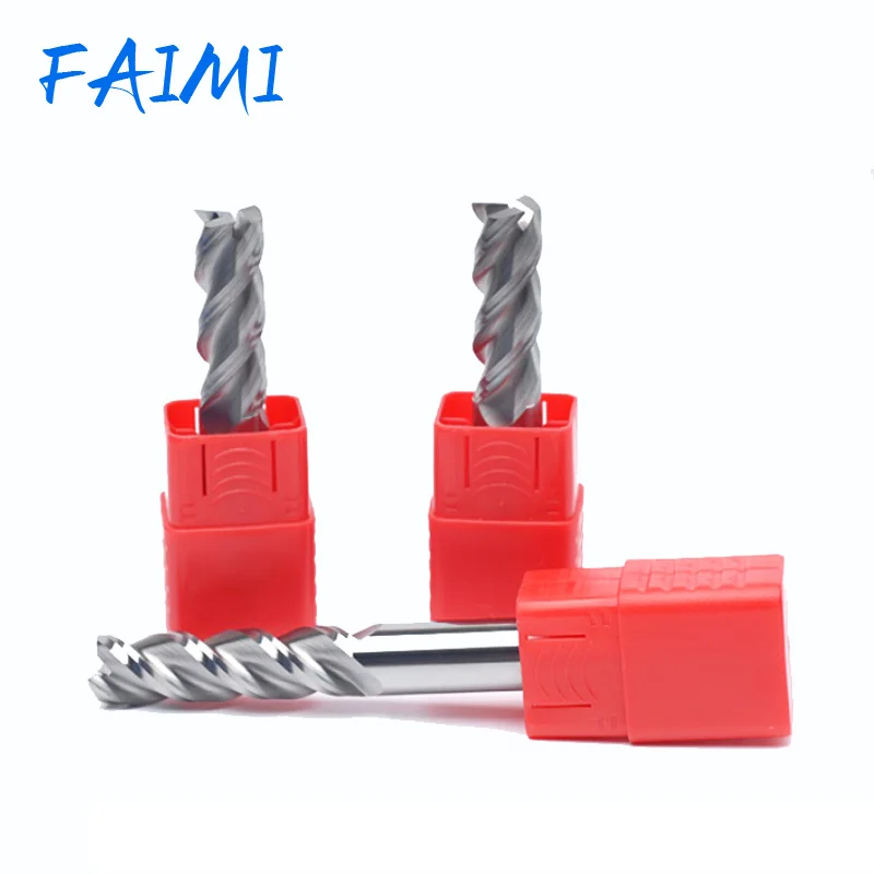 

Tungsten Steel Extended EndMills Carbide 3 Flutes CNC Milling Cutter Hrc50 Aluminum Copper Alloy Working Tools Length 50mm 100mm