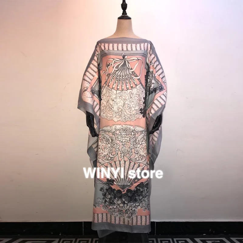 

2021 WINYI Long dress for woman Fashion Women Sexy Boho Summer Casual Chiffon Floral Evening Party Beach Long Maxi Dress