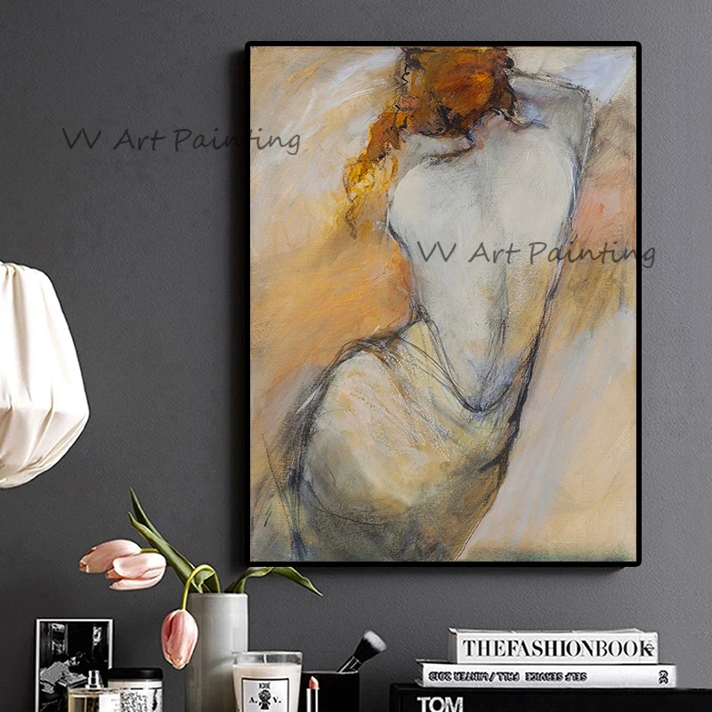 

The Hot Picasso Modern Canvas Nude Art Poster Handmade Girl Back Canvas Oil Art Painting Pictures For Living Room Bedroom Decor