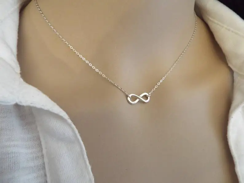 Stainless Steel Couple Promise Necklace Minimal Infinity Pendants Necklaces Wedding Jewelry 2019 Collares Mujer Best Friend Gift