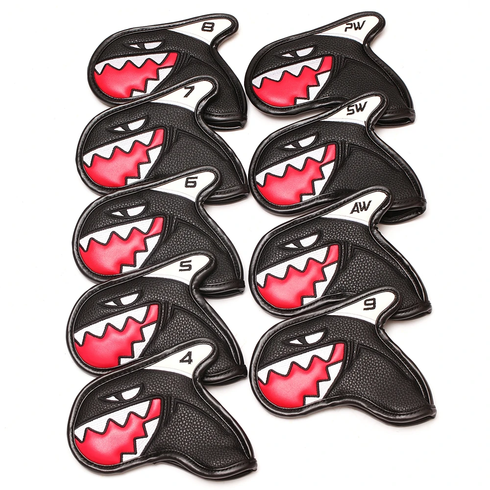 New 9pcs / Set Cool Golf Irons Headcovers  #4-9PAS Golf Iron Set Head Covers  for Man Women