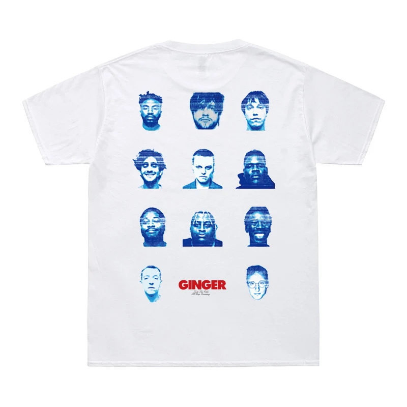 New Casual Brockhampton All-American Boyband T-Shirt Men GINGER Face Print Harajuku Tee Shirt Colorful Funny T Shirts Cotton Top