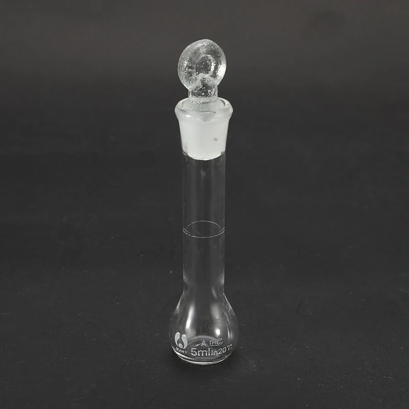 Laboratory Supply With Stopper Transparent 5ml-100ml  Glass Volumetric Flask Glassware With Stopper Lab Chemistry Distilled Kit