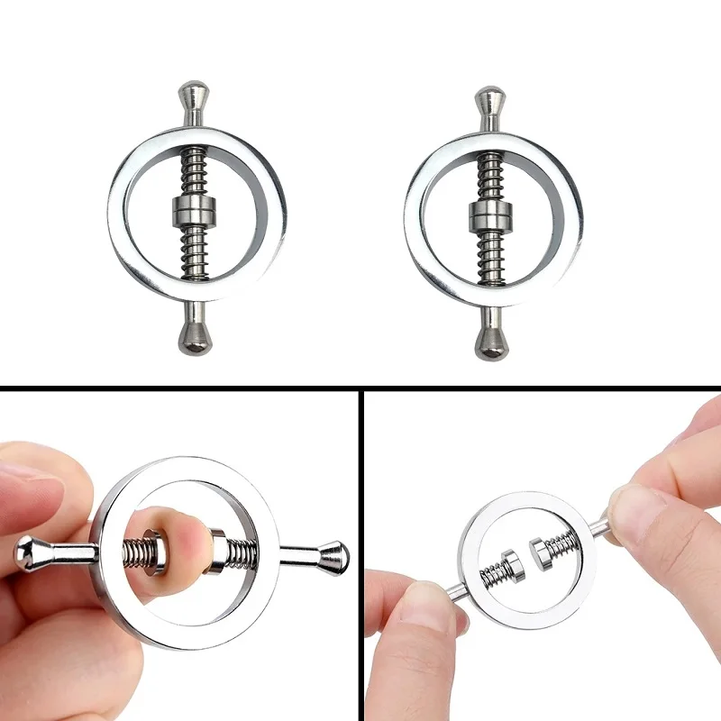 Metal nipple clips Stimulator Female breast nipple Clamps Bondage Restraints Flirting Teasing women sex toy slave Couple play
