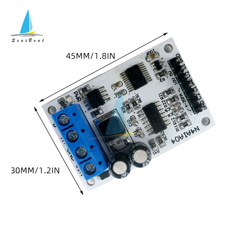8-25v 4-20ma/0-20ma/0-5v/0-10v 4ch電圧アナログ取得rs485 Modbus rtu adcモジュール4チャンネル現在のコレクション