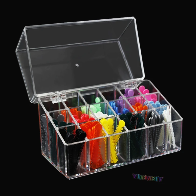 

new durable18 Holes/Doxs Dental Ligature Tie Case Dental Ligature Tie Holder dental storage place Transparent holder box