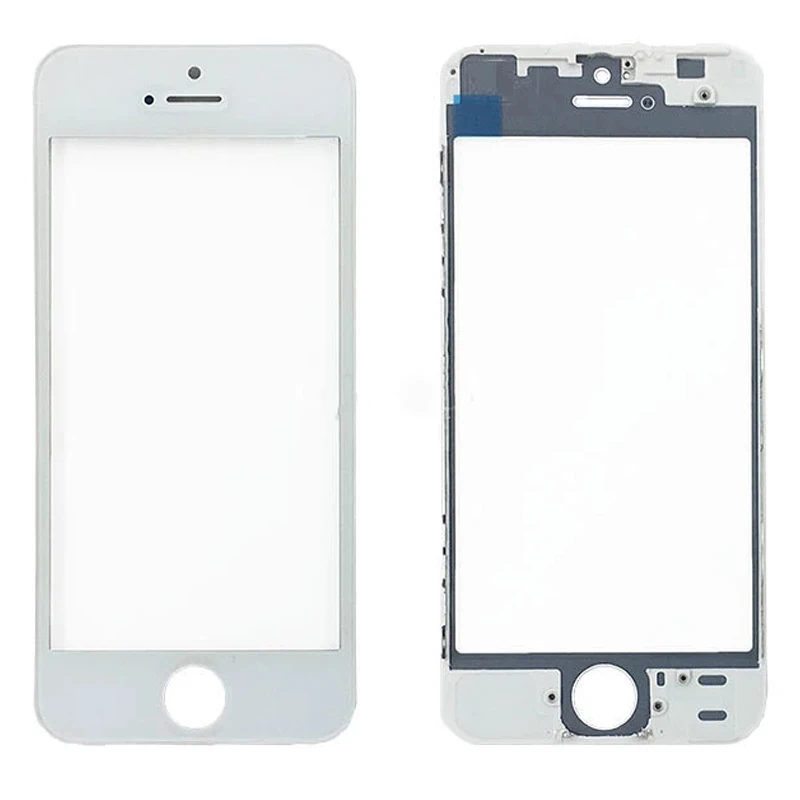 Outer Glass For iPhone 5 5s 6 6s plus 7 plus 8 Plus Repair Parts Only Touch Screen Glass Front Frame + Hot Glue Bezel + OCA