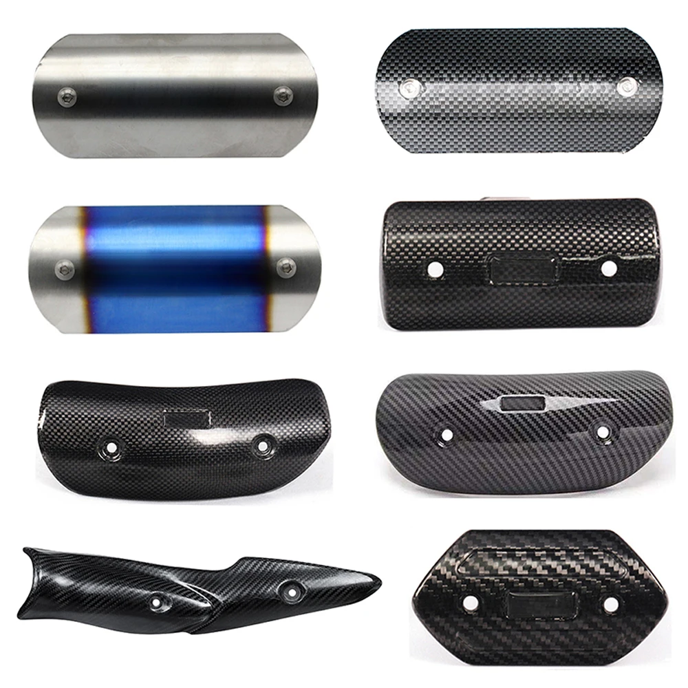 Motorcycle Exhaust Pipe Carbon Fiber Heat Shield Cover Guard For HONDA Nc750X Cbr1000Rr Hornet Cb600F Shadow Vt1100 Shadow 750