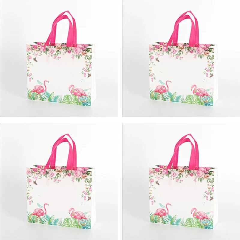 New Idyllic Flower Reusable Shopping Bag Foldable Eco Tote Bag Non-woven Canvas Shopper Bags Women Travel Grocery Shopping Bag