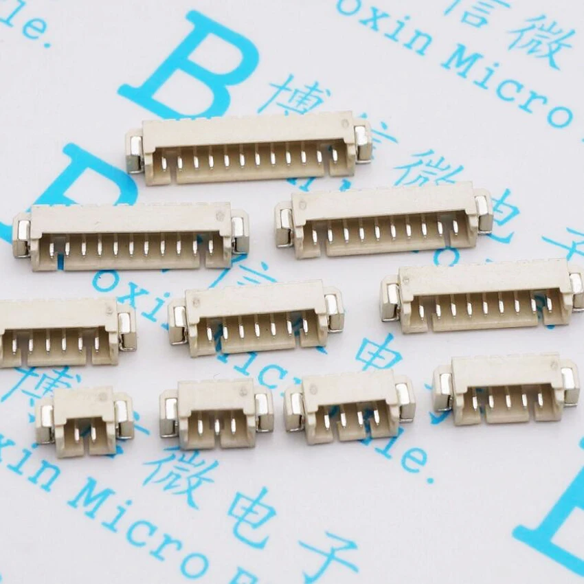 

100PCS/Lot 1.25mm Horizontal SMD Pitch Connector JST SMT 1.25 Pin Header Jack 2P/3P/4P/5P/6P/7P/8P/9P/10P/11P/12P