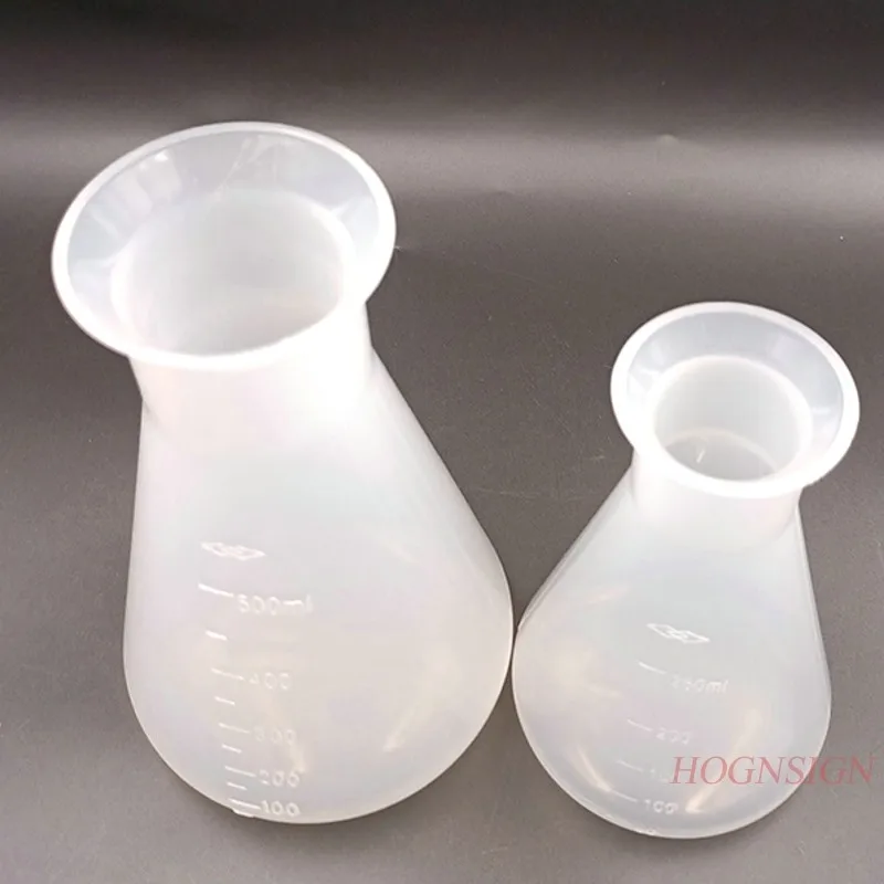 Chemistry Teaching Supplies Plastic Erlenmeyer Flask Wide Mouth Shake Flask Student Experiment Triangle Flask