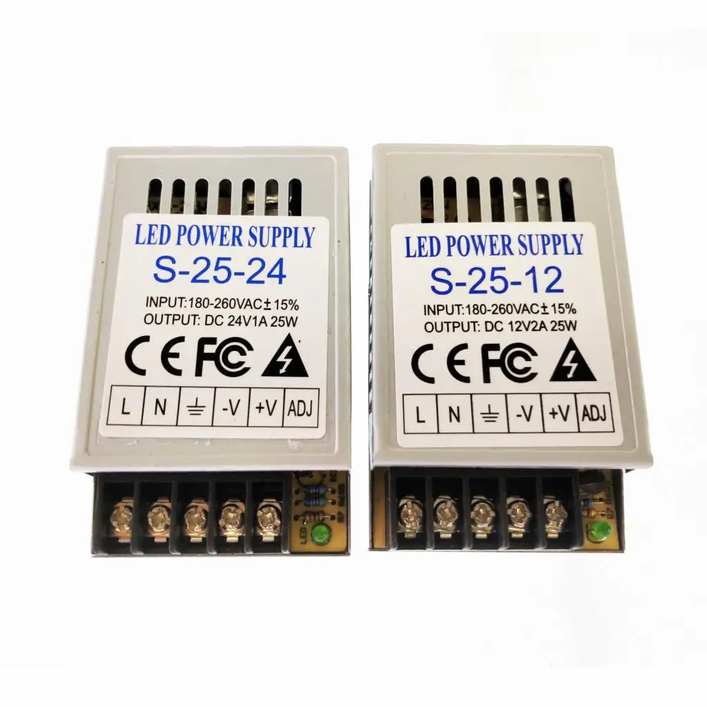 

10pcs ultra-thin LED Power Supply 12V 24V 25W LED Strip Transformer Switch Driver 220V 240V Adapter