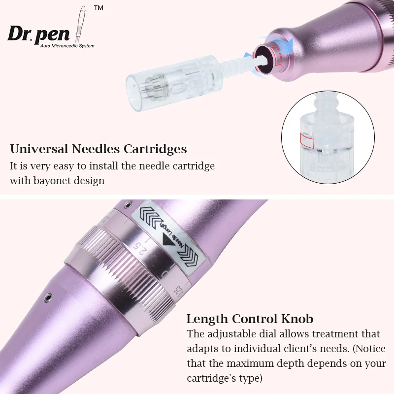 Dr. Pen-pluma eléctrica Ultima M7, microaguja profesional, máquina de mesoterapia para tatuaje, dispositivo de microagujas para el cuidado de la piel