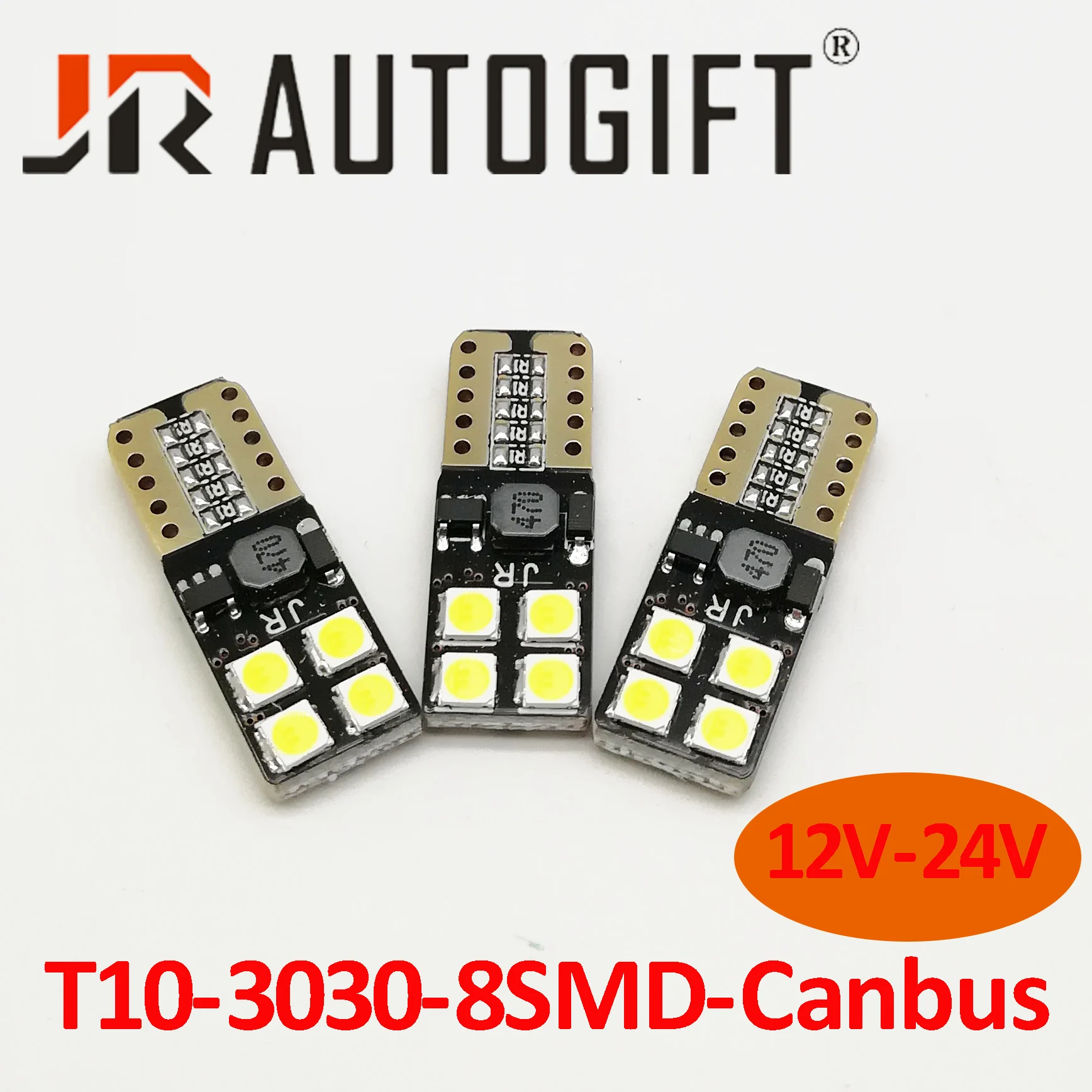 

100PCS High Quality T10 3030 8SMD Canbus LED Car Light NO OBC ERROR Auto Wedge Lamp W5W Led Parking Bulb 12V